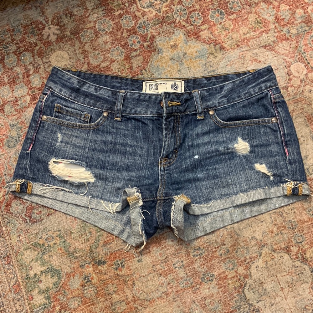 PINK denim shorts